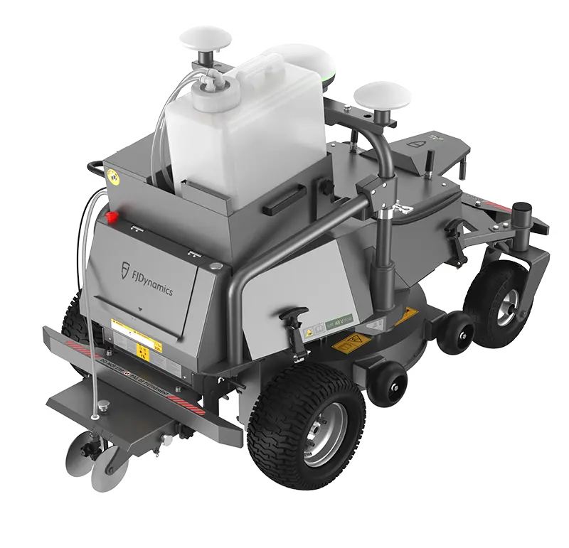 Book a demo of the FJD PaintMaster RM21 Combo sports field striping robot