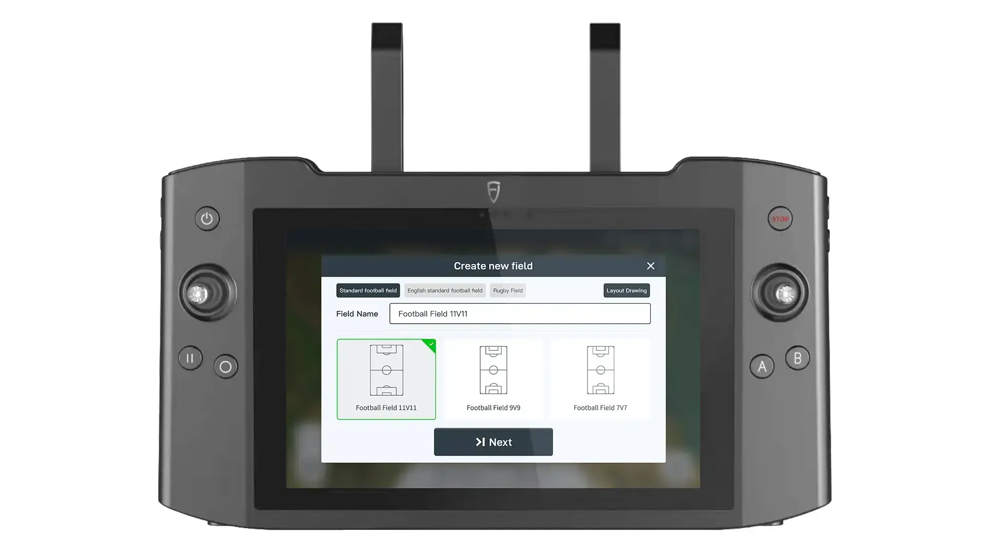 remote control for autonomous PaintMaster RM21 robotic mower