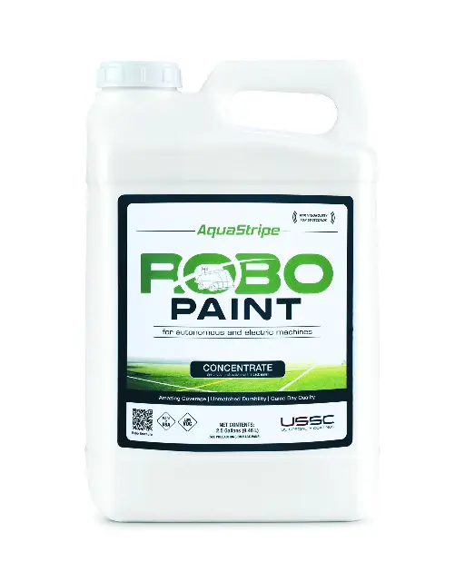 Robo Paint by USSC is specifically formulated for autonomous line marking robots Robo Paint by USSC is specifically formulated for autonomous line marking robots