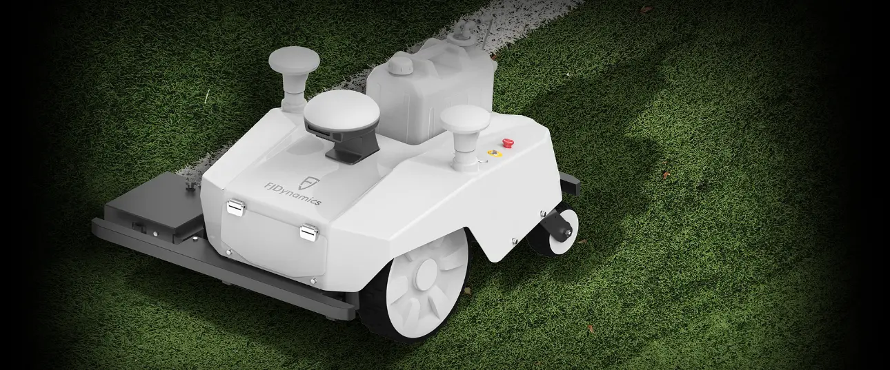 Book a demo of the FJD PaintMaster Pro sports field striping robot